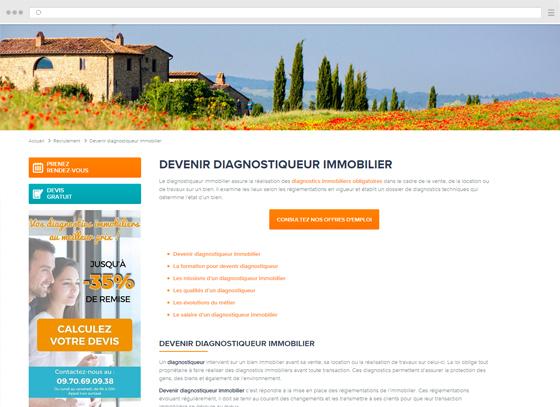 Erstellen einer Website für Immobilien Diagnostiker