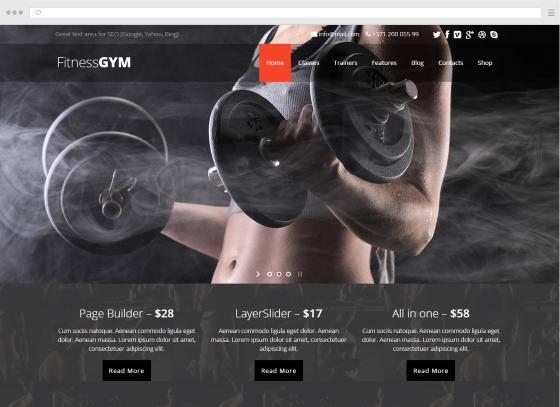 Erstellen Sie eine Website für Fitness-Studio