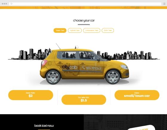 Gestaltung einer Website für private Taxifahrer